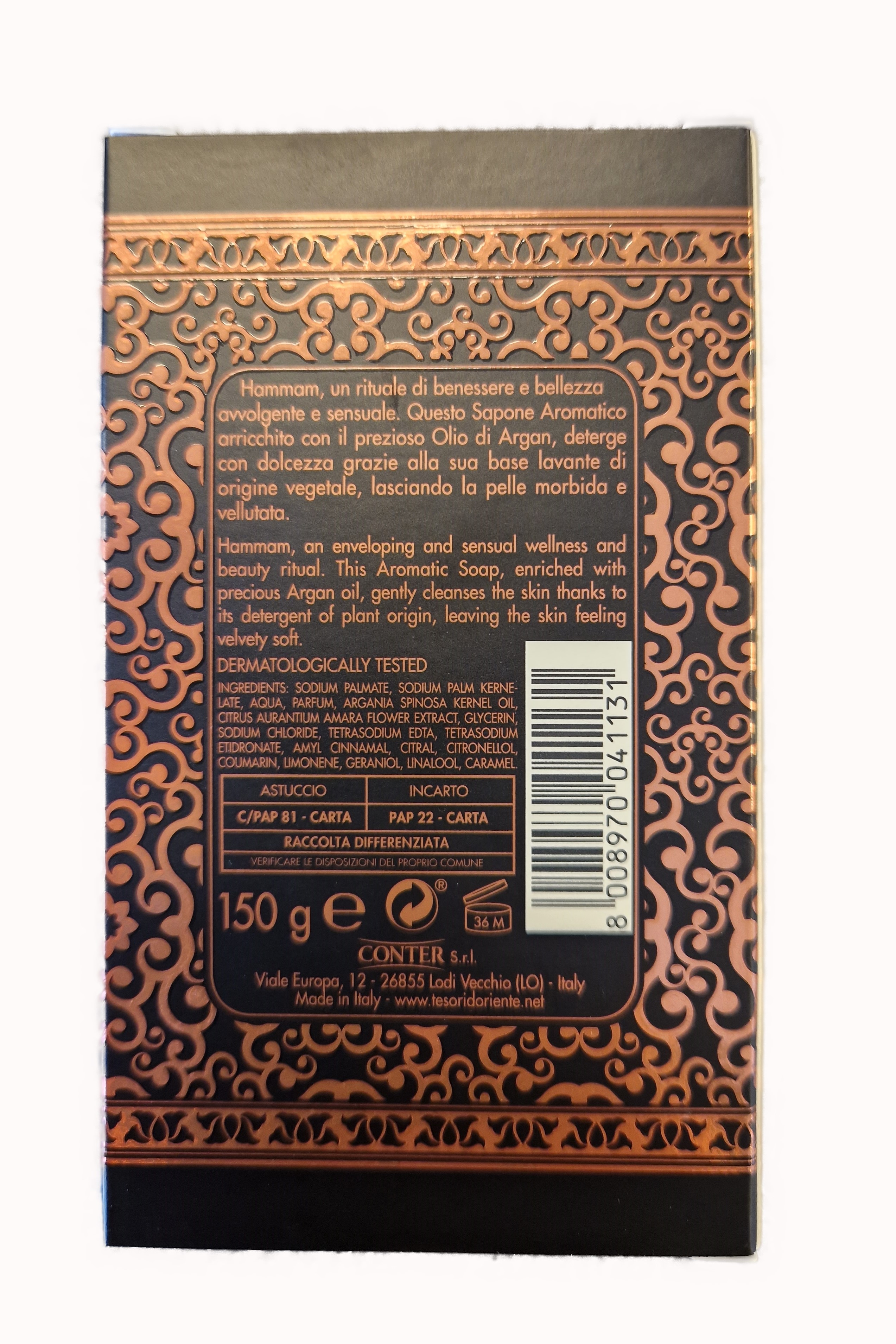 Tesori d' oriente hammam aromatic soap, 150g, tvål - 2