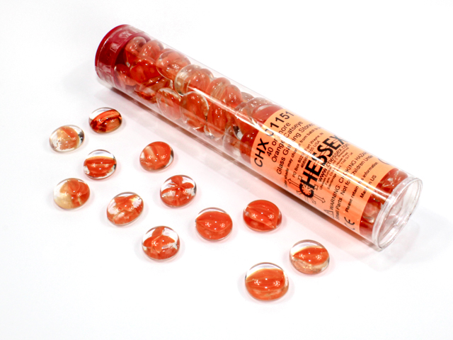 Chessex: Catseye Orange Glass Stones