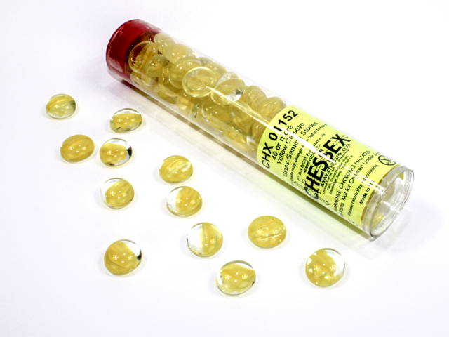 Chessex: Catseye Yellow Glass Stones