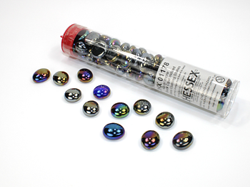 Chessex: Iridized Black Glass Stones