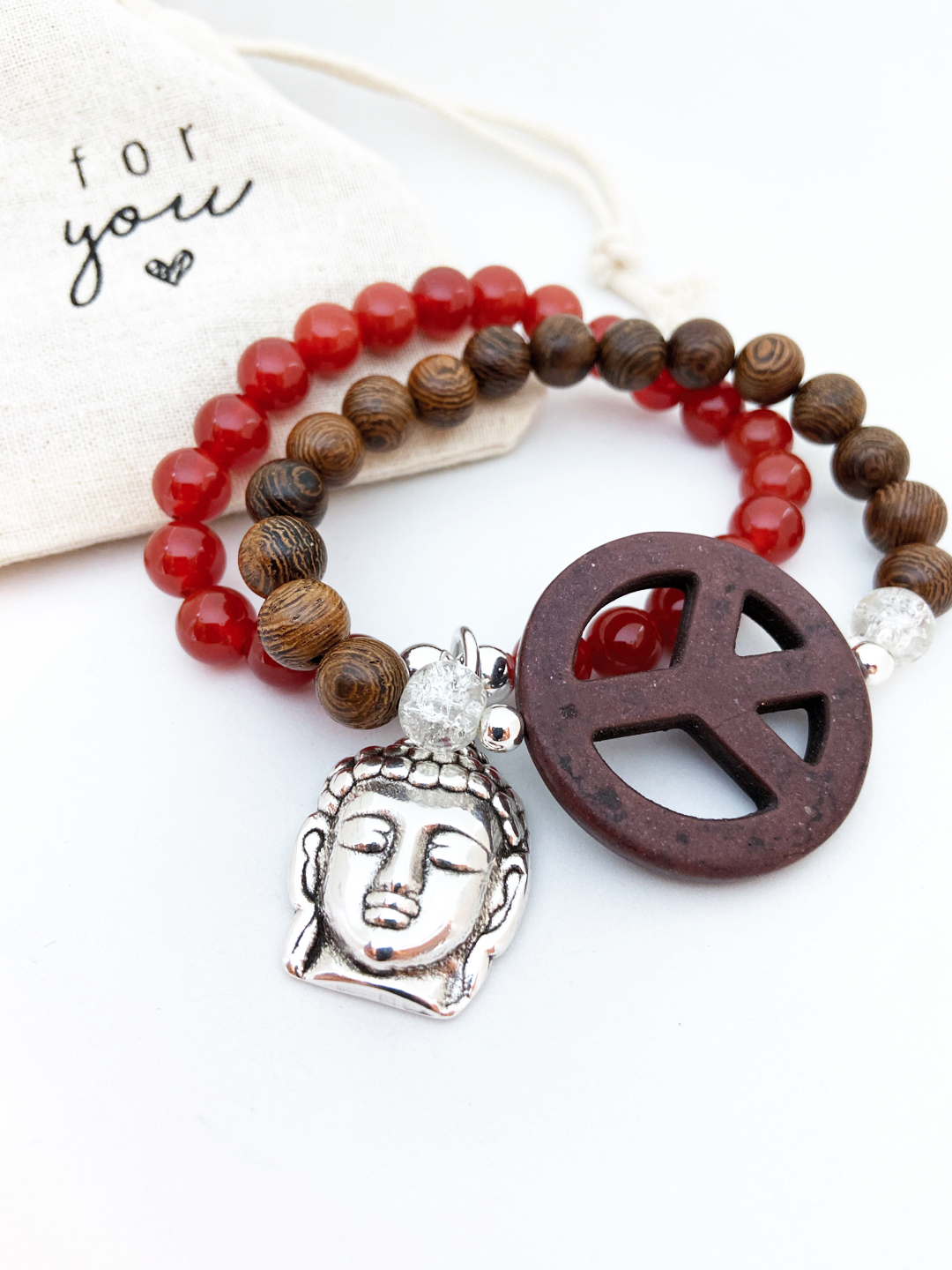 Big Buddha karneolarmband