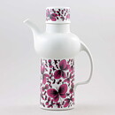 Olle Alberius (Grace 1970) Segmented Coffee Pot with Cerise Butterfly Decor 25 cm