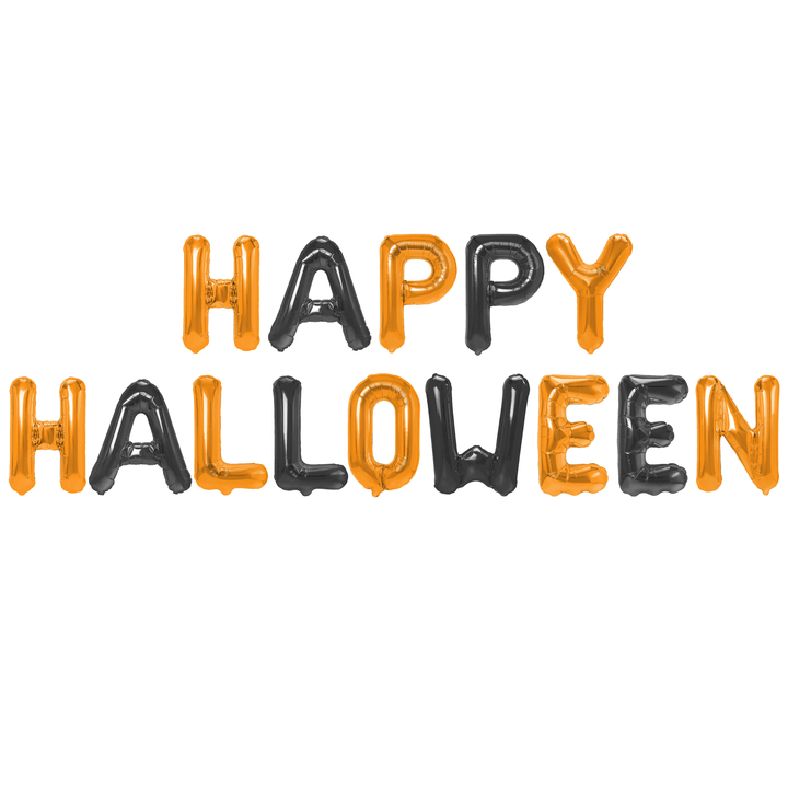 Ballonggirlang Happy Halloween Svart & Orange