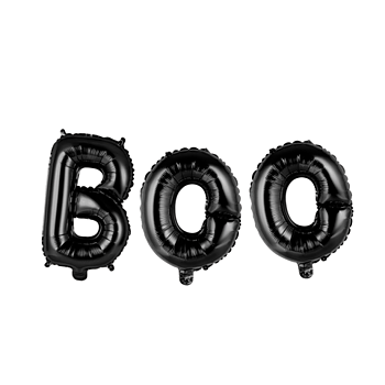 Ballonggirlang Halloween BOO Svart 