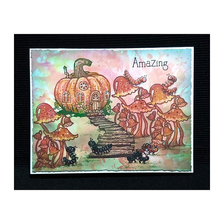 Fairy Hugs Clear Stamps - Pumpkin House