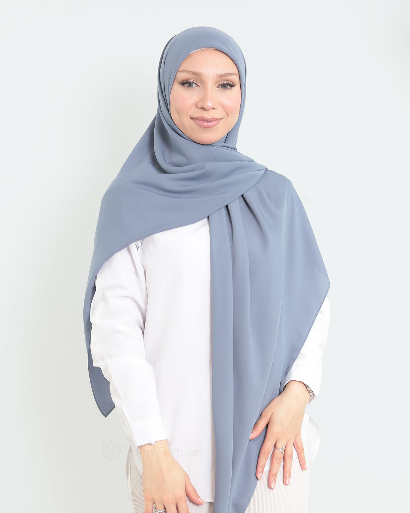 Hijab - Maxi Square Medina Chiffon - Gray