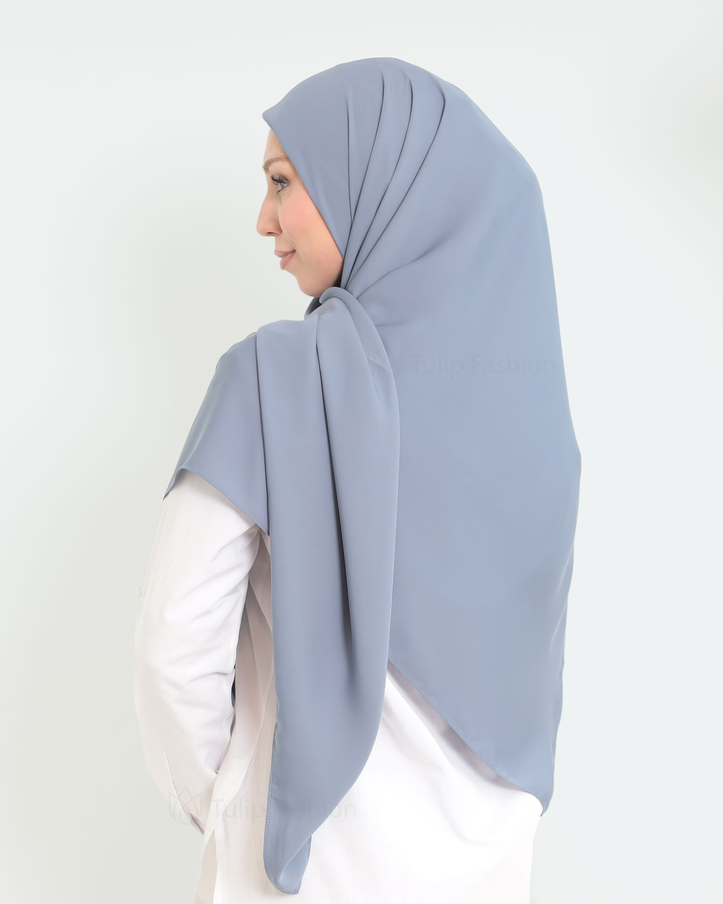 Hijab - Maxi Square Medina Chiffon - Gray - 2