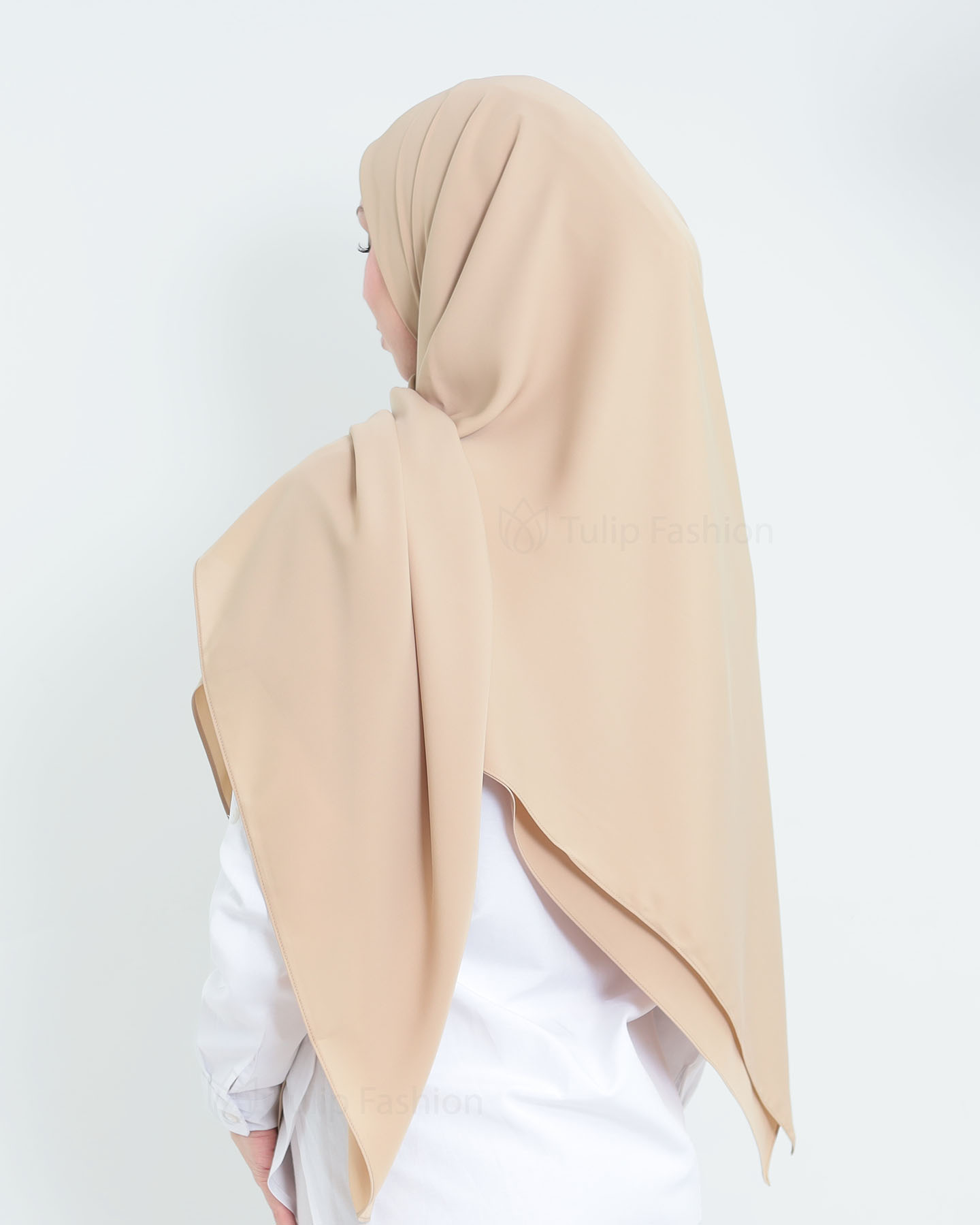 Hijab - Maxi Square Medina Chiffon - Nude Beige - 2