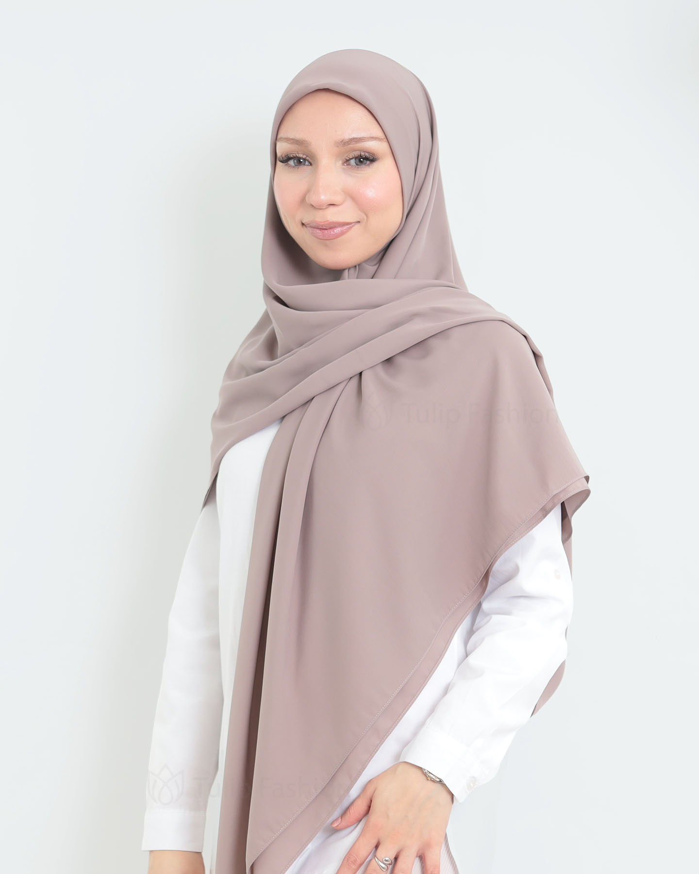 Hijab - Maxi Square Medina Chiffon - Taupe - 3