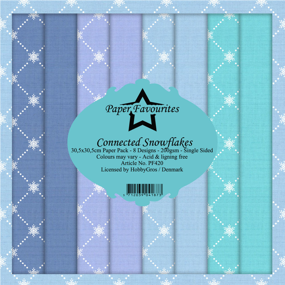 Paper Favourites Connected Snowflakes 12x12 Inch Paper Pack 