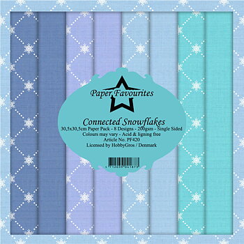 Paper Favourites Connected Snowflakes 12x12 Inch Paper Pack 