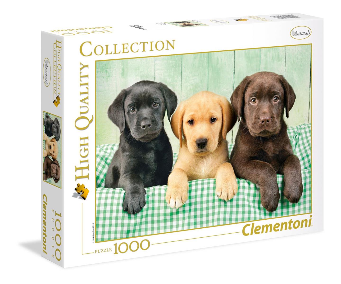 Clementoni High Quality Collection Pussel 3 Labradorer, 1000 Bitar