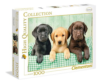 Clementoni High Quality Collection Pussel 3 Labradorer, 1000 Bitar