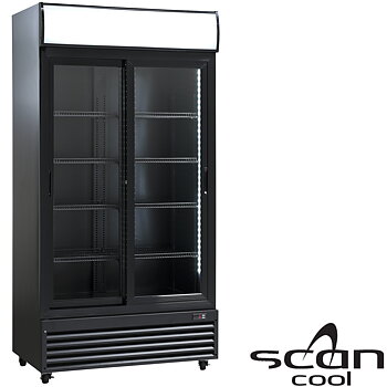 Displaykyl SD 802 BSLE, skjutdörrar, 690 liter
