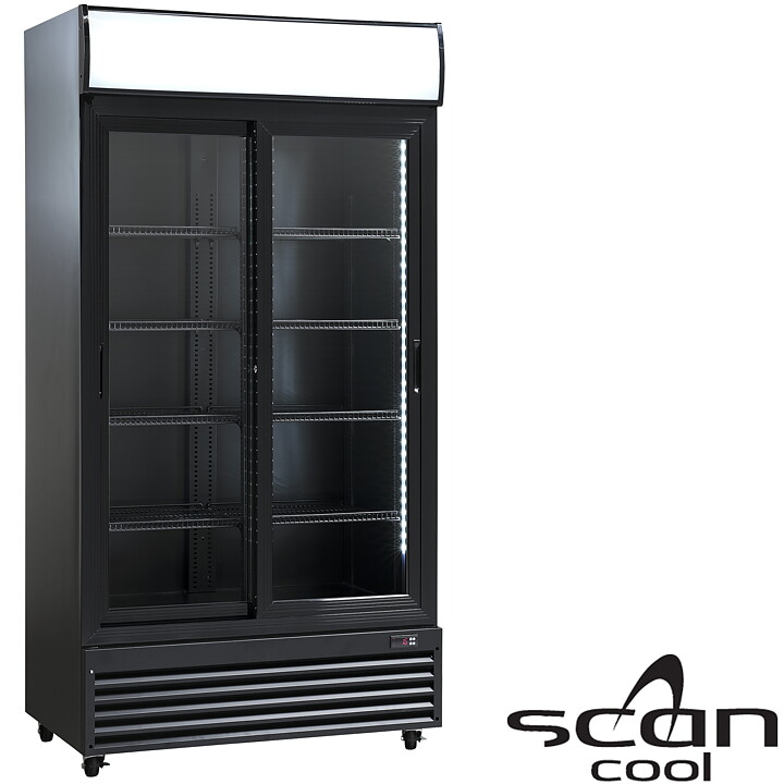 Displaykyl SD 802 BSLE, skjutdörrar, 690 liter