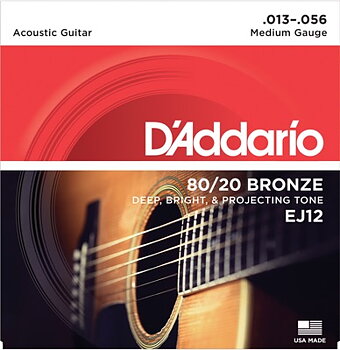 D'Addario Fretted EJ12 Stålsträngar 013 - 056