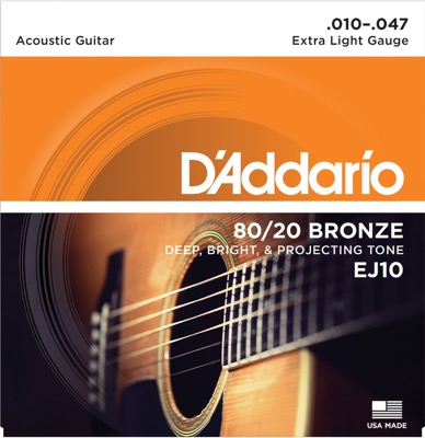D'Addario Fretted EJ10  Stålsträngar 010 - 047