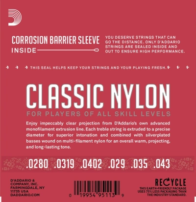 D'Addario Fretted EJ27N Nylonsträngar - 2