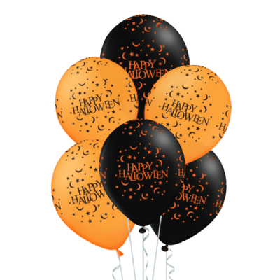 Ballongbukett Happy Halloween 6-pack 