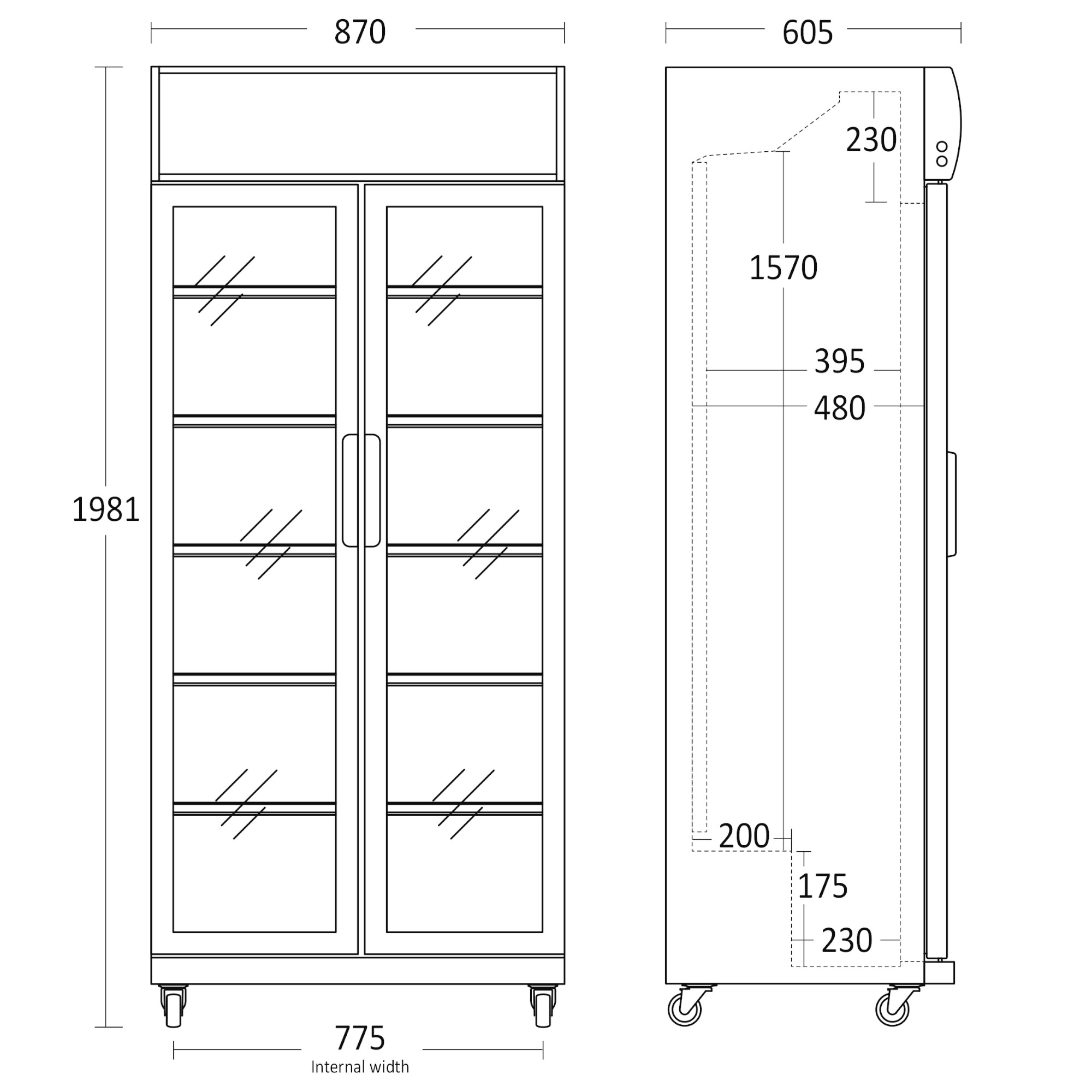 Displaykyl SD 881 BHE, 569 liter - 2