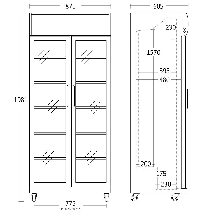 Displaykyl SD 881 BHE, 569 liter