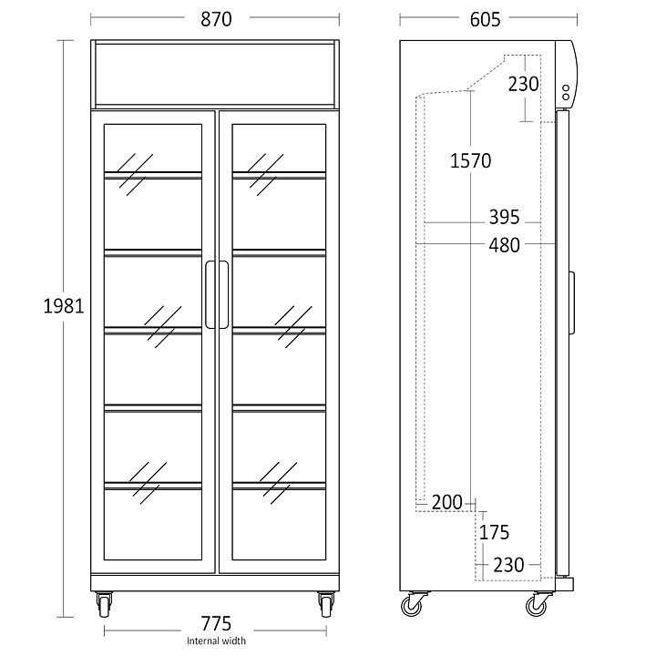 Displaykyl SD 881 BHE, 569 liter