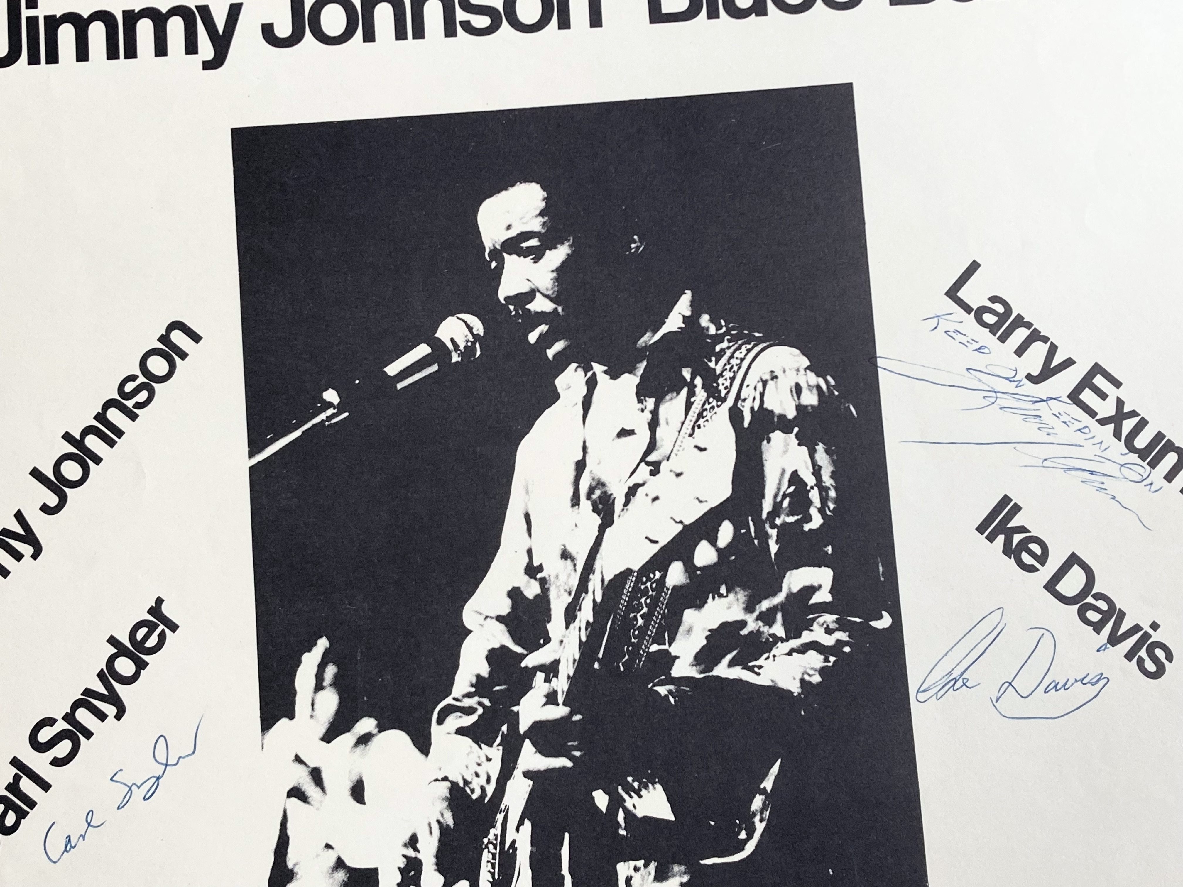 JIMMY JOHNSON BLUES BAND - Stockholm 12 Nov Concert poster (1981) - SIGNED! - 2