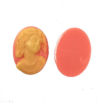 Cabochon Camé dam rosa/gul