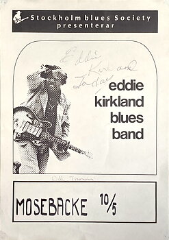 EDDIE KIRKLAND BLUES BAND - Stockholm 10 Maj Konsertaffisch (circa 1983)