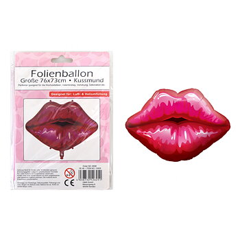 Folieballong Pussmun 76x73cm