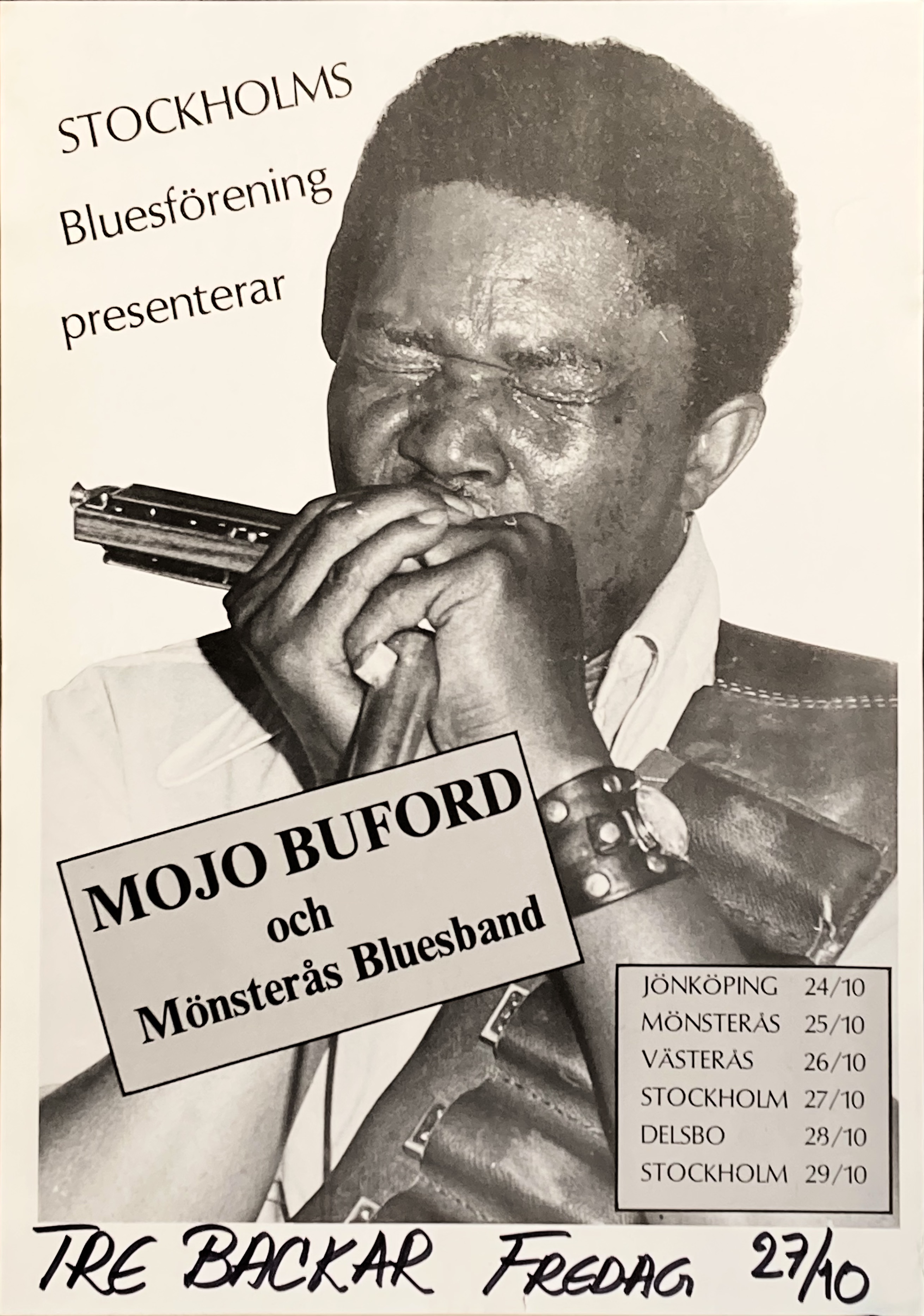 MOJO BUFORD - Svensk / Skandinavisk Turnéaffisch (1980-tal) 