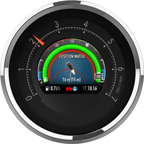E350T-Multidisplay från LxNav  med varvtalsvisare