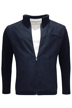 Cardigan med dragkedja navy från AP