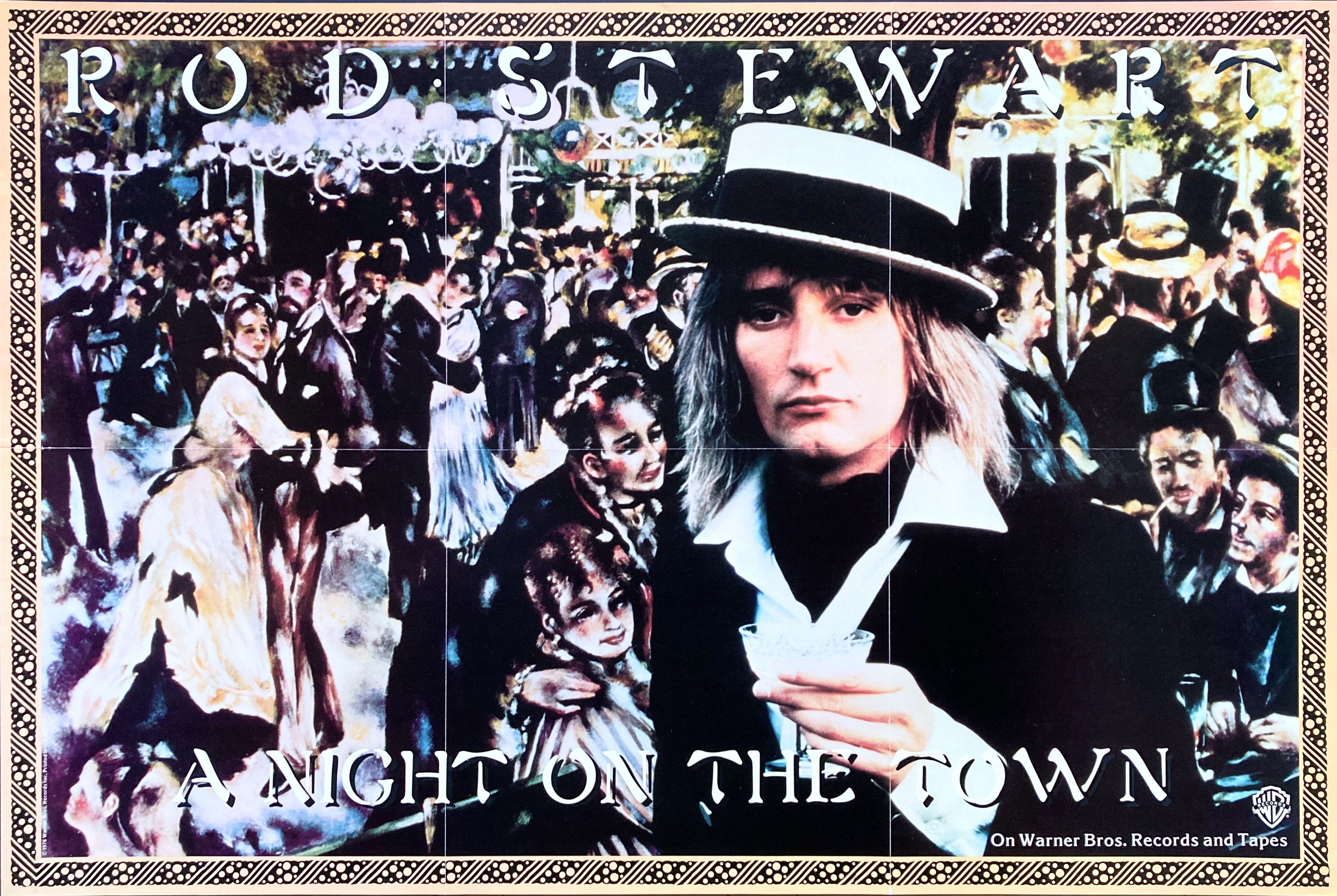 ROD STEWART - A Night On The Town (1976) LP Promo poster