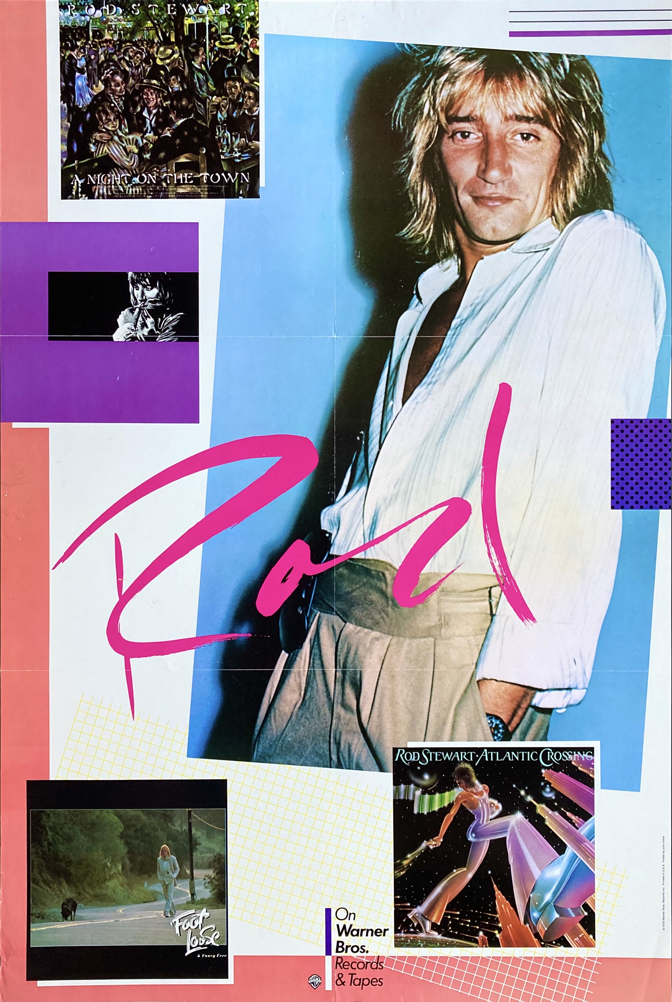ROD STEWART - Warner Bros discography (1978) LP Promoaffisch