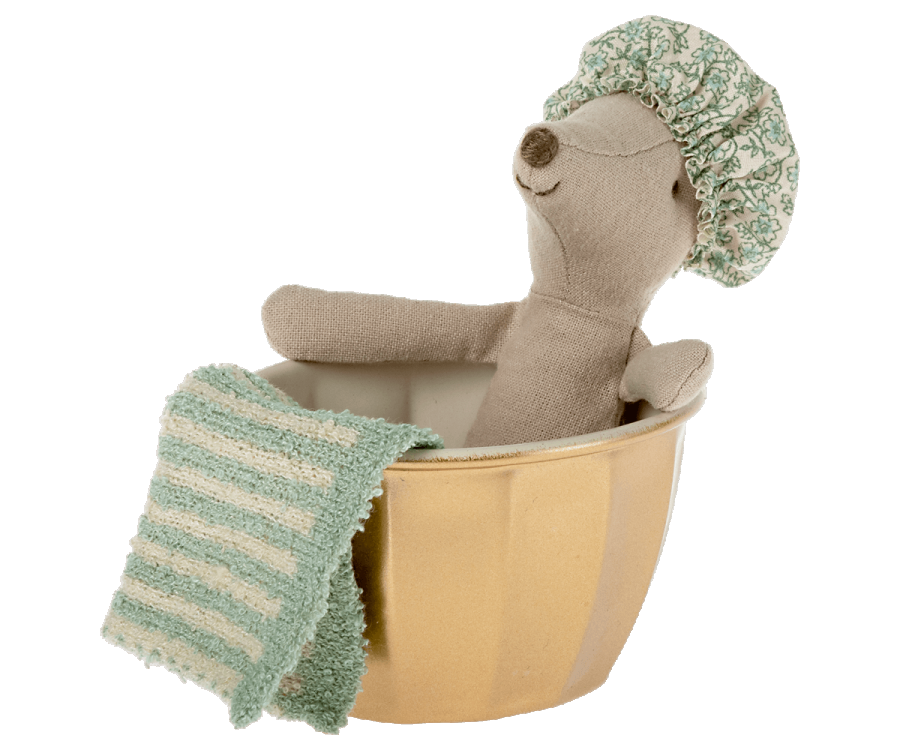 Maileg Storasystermus + Badkar + Handduk - Spa