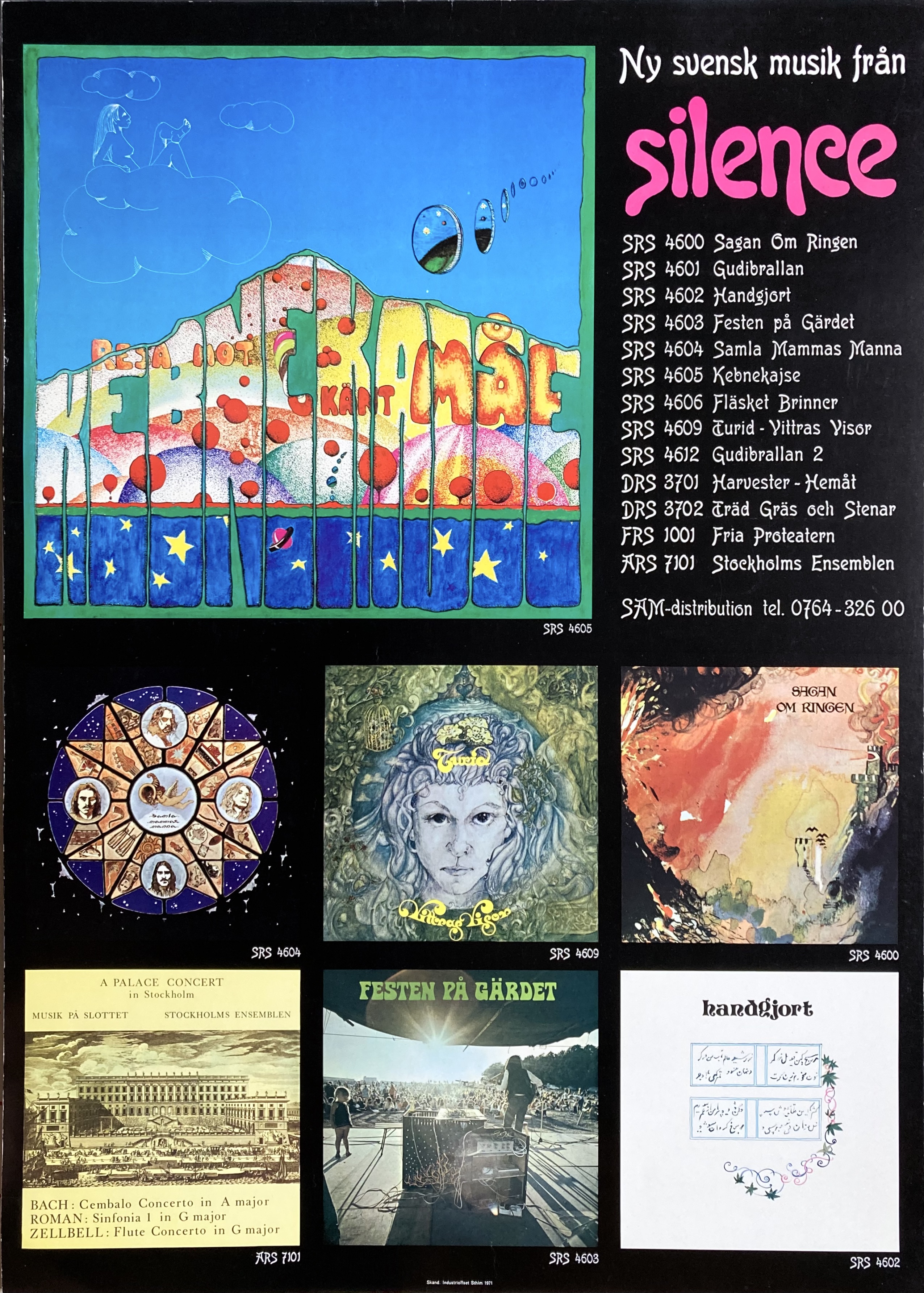 KEBNEKAJSE GUDIBRALLAN - Silence LP sortiment (1971) Promoaffisch