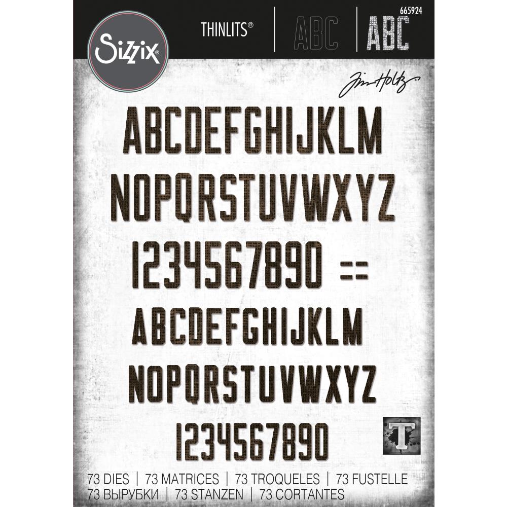 Sizzix - Thinlits Die Set - Alphanumeric Theory