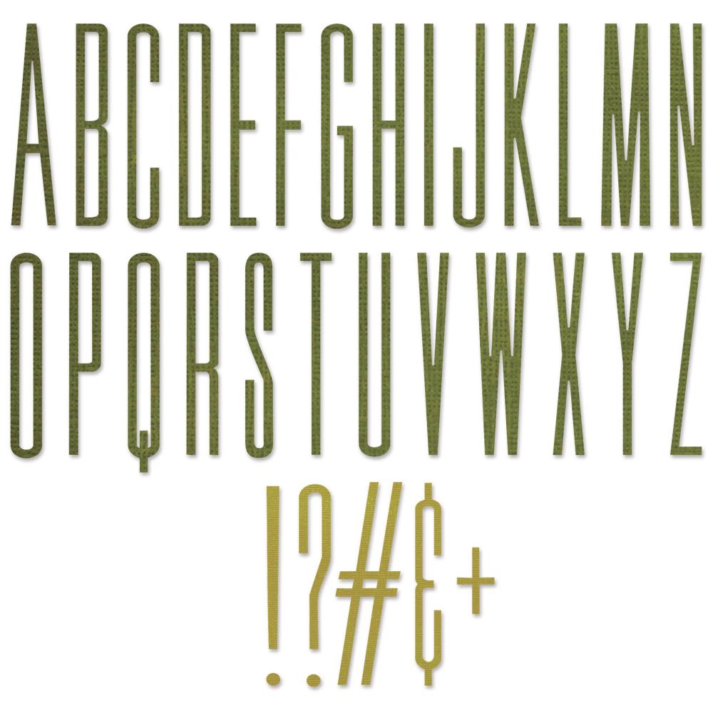 Sizzix - Thinlits Die Set - Alphanumeric Stretch Upper - 2