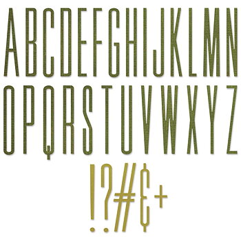 Sizzix - Thinlits Die Set - Alphanumeric Stretch Upper