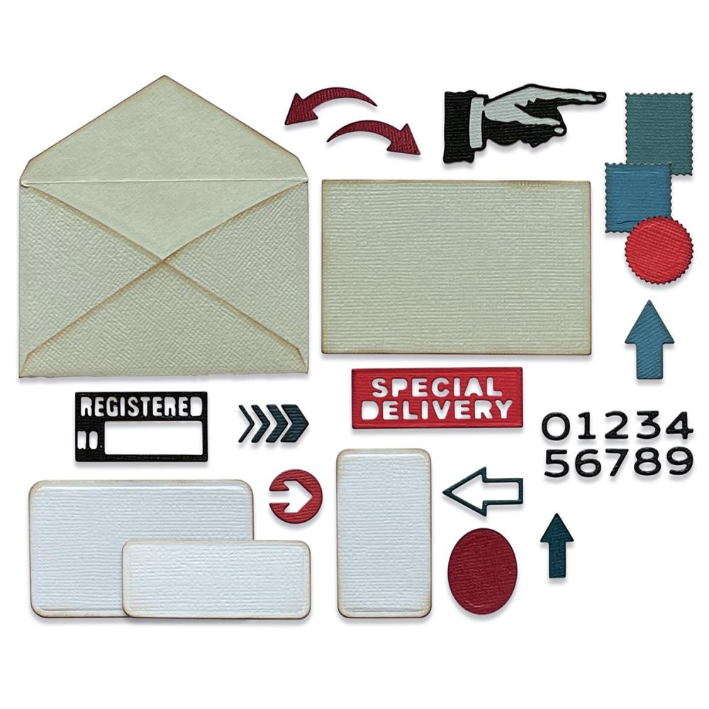Sizzix - Thinlits Die Set - Postale - 2