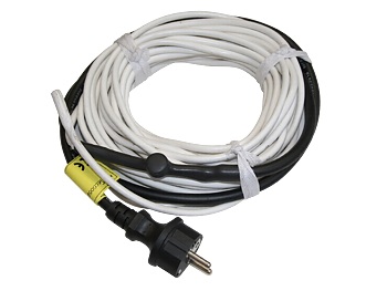 Värmekabel i silikon med termostat och plugg - 6m
