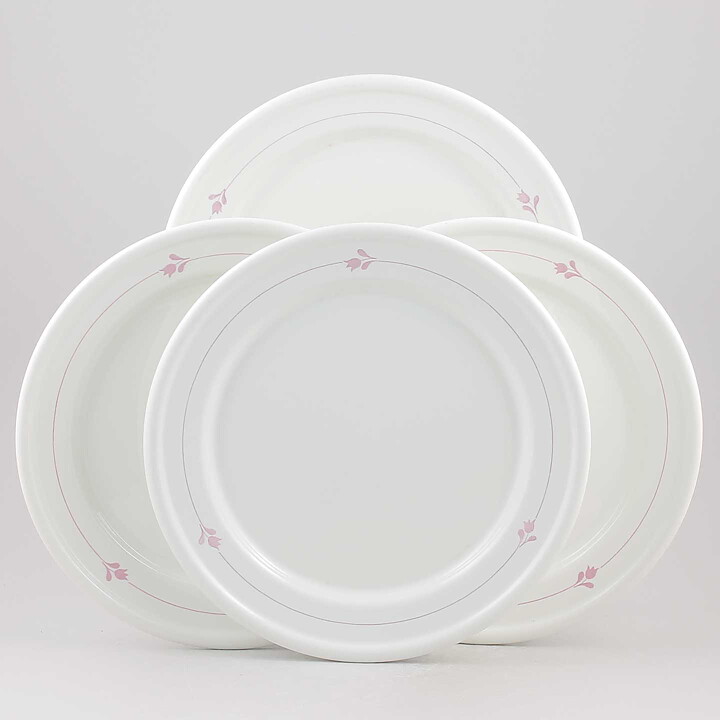 Karin Björquist (Rosé 1982) Four Plates with Blue Flower Decor 25 cm