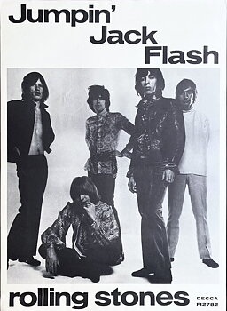 THE ROLLING STONES - Jumpin' Jack Flash (1968) 7" single Promoaffisch