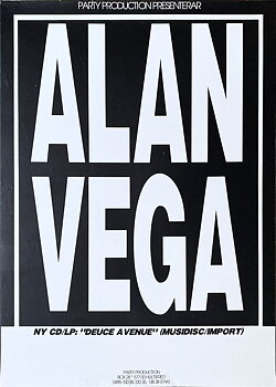 ALAN VEGA - Deuce Avenue (1990) LP Promo poster