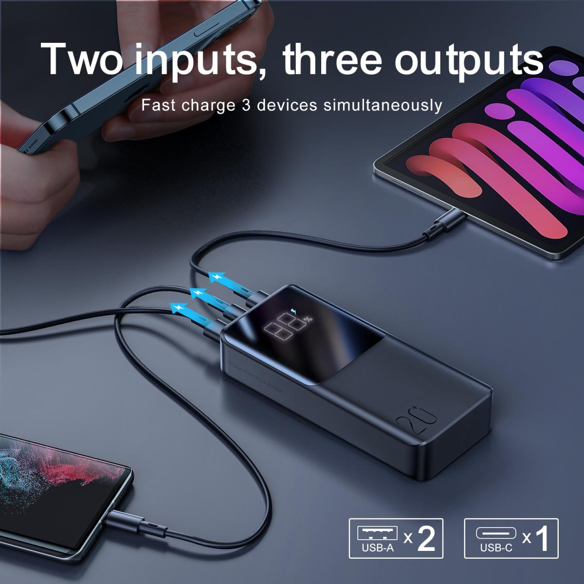 SiGN Super Charge LED Powerbank 20.000mAh, 22.5W - Svart - 7