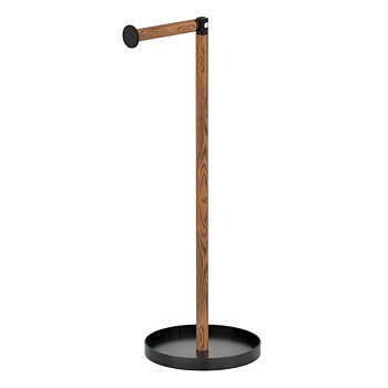 Toilet paper holder (wood pattern/black)