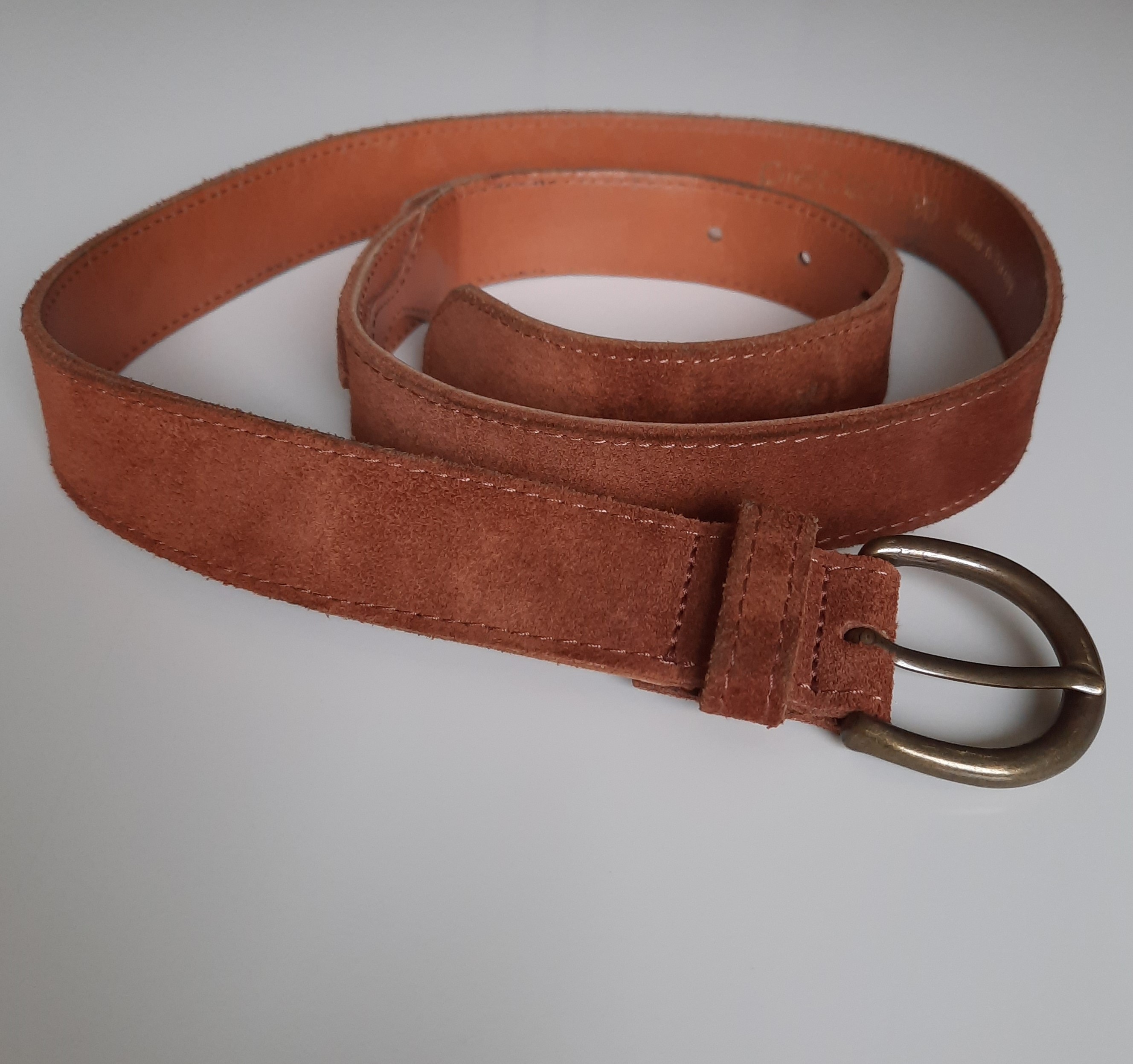 Skärp / bälte i brun mocka, Secondhand