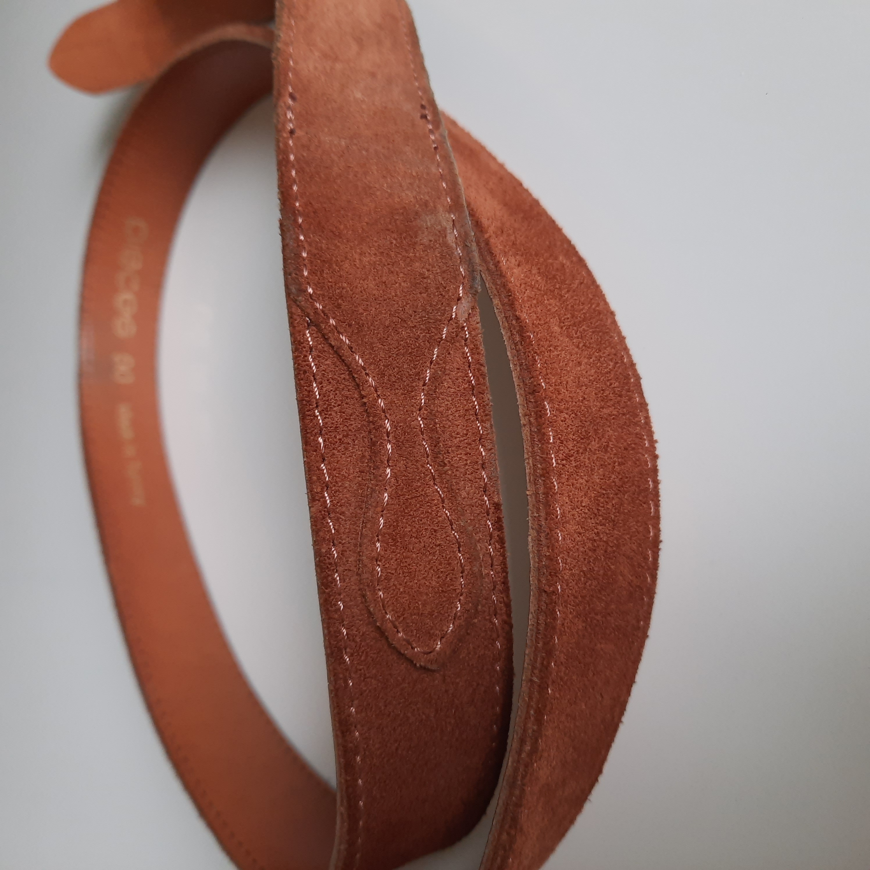 Skärp / bälte i brun mocka, Secondhand - 2