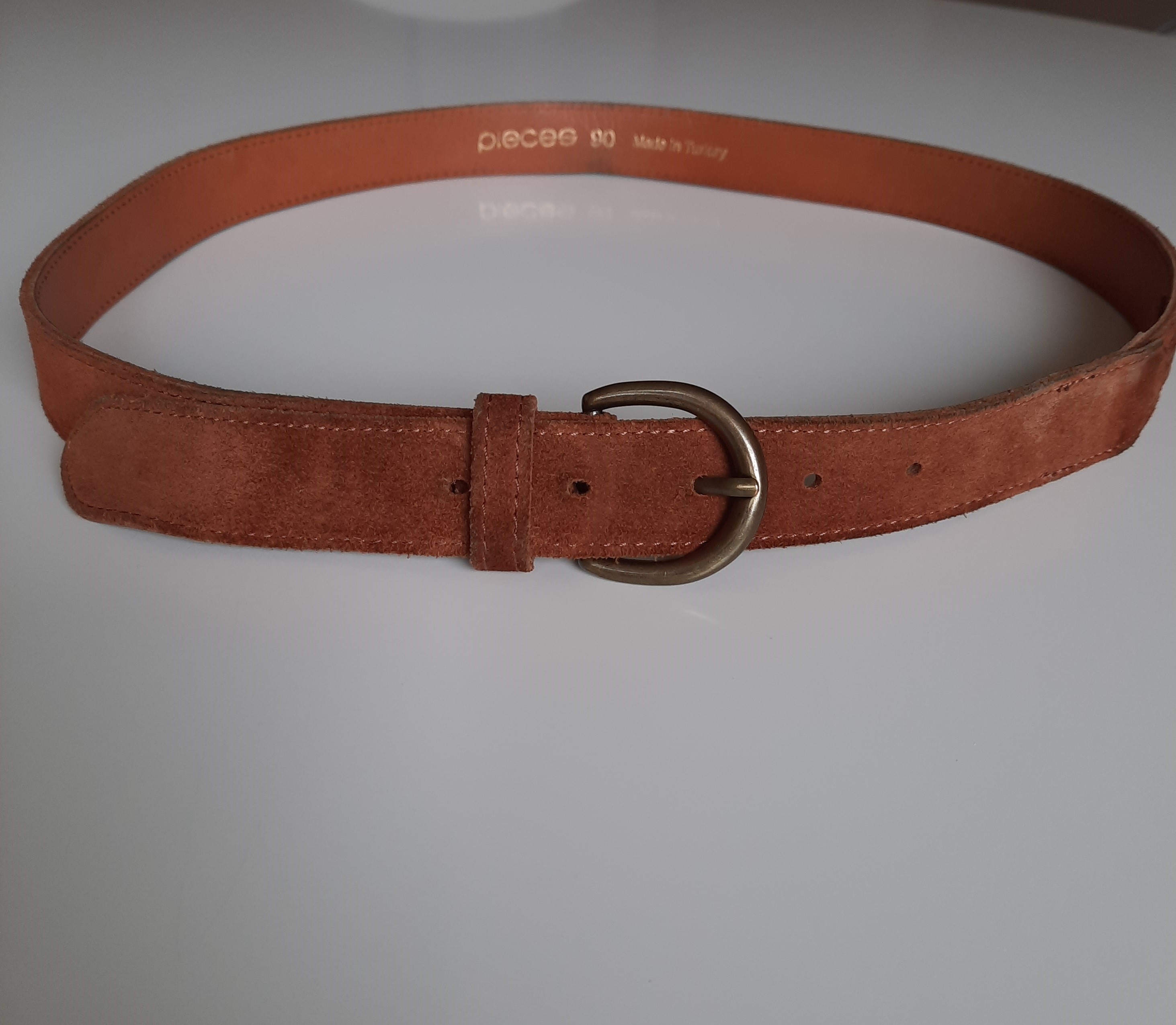 Skärp / bälte i brun mocka, Secondhand - 3